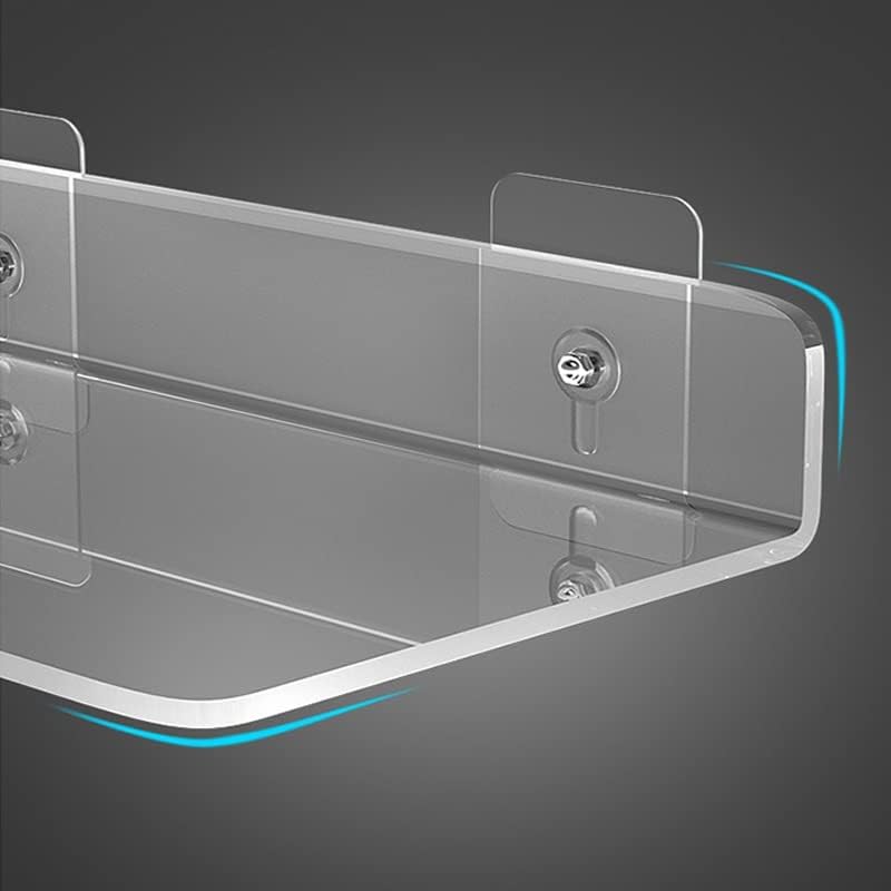 מדף SLNFXC קיר אמבטיה מחיצה תלויה חינם אגרוף חינם מארגן קיר קיר אקרילי שקוף מארגן צף בלתי נראה