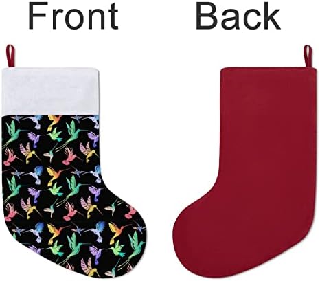 ציפורי יונק מעופפות צבעוניות גרביים תלויות גרביים להדפיס קישוטי אח עץ חג המולד
