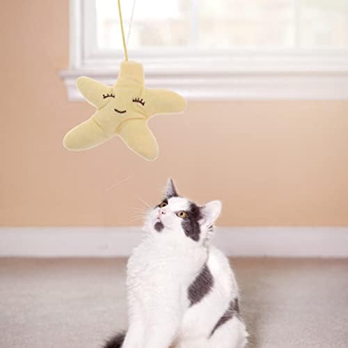 4 יחידות חתול טיזר מקל צעצוע חתול שרביט צעצועי אינטראקטיבי חתלתול צעצועי עם פעמוני חתול כריות חתול מנטה