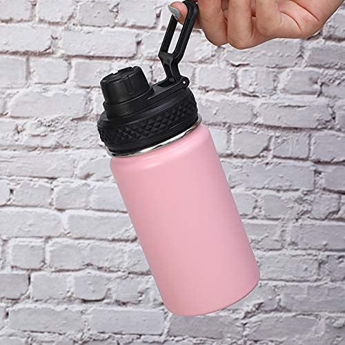 POPO צבעוני 12 גרם ילדים בקבוק מים מפלדת אל חלד, תרמיות כוסות מבודדות קיר כפול עם מכסה זרבוביות אטום דליפה בפה