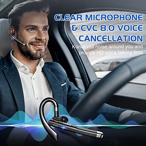 Zivsivc Bluetooth Aerpiece עבור אוזניות אלחוטיות של אוזניות Bluetooth עם מיקרופון, אוזניות אוזניים יחיד