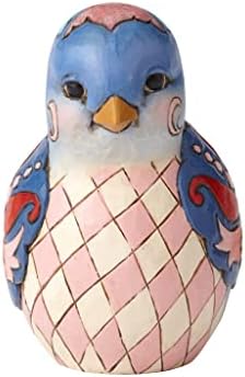Enesco Jim Shore Heartwood Creekbird Bluebird של אושר פסלון פרחוני, 4 אינץ ', רב צבעוני
