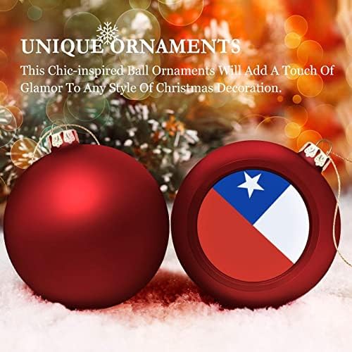קישוטים לכדור צ'ילה, קישוטי אומות דגל חג המולד, דגל צ'ילה קישוטי פלסטיק לעץ חג המולד עיצוב השנה החדשה