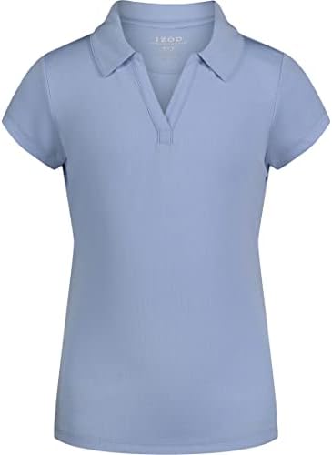 חולצת פולו שרוול קצר תלבושת בית הספר של בנות איזוד, סגירת כפתורים, חומר פתילת לחות / ביצועים, עמיד בפני דהייה