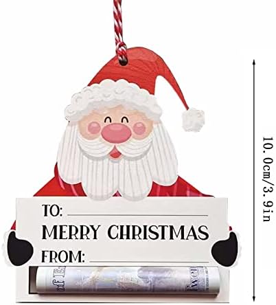 ארנק חג המולד תלוי עץ עץ ארנק חג המולד קישוט כסף ייחודי להחזיק חג וכרטיס חג המולד וכרטיס מתנה