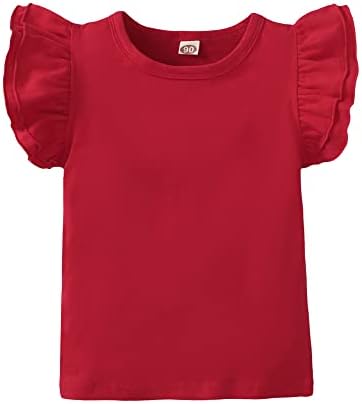 פעוטות סנפרסון תינוקת תינוקת אחורית חולצה חולצה חולצה חולצה בסיסית פרוע רגיל עליון כותנה בגדים