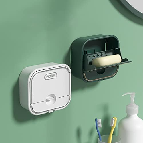 קופסת אחסון סבון רכוב על קיר לסבוני מטבח ביתיים ביתיים מארגן ספוג קופסת סבון בר