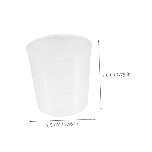 BALUUUE 40 יח 'גביע מדידה כוס מדידה מתכווננת כוס מיכל צלול מיכלים עם מכסים מטבח המדידה כוסות כוסות דגימות