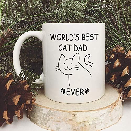 מתנה לאבא-העולם הטוב ביותר חתול אבא אי פעם ספל-חתול אבא ספלים לגברים-אבות יום חג המולד מתנה לאבא מהבת-אבא