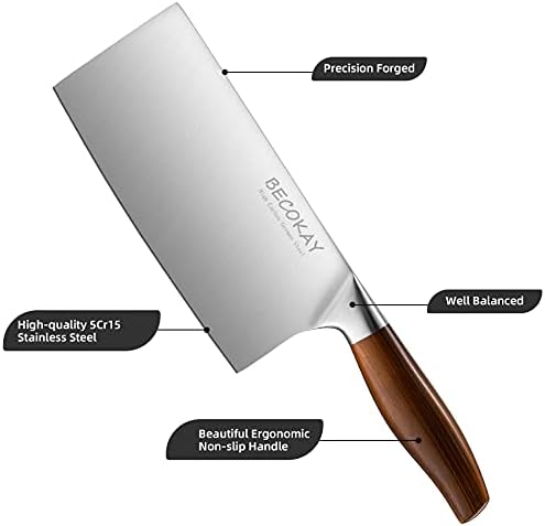 Becokay Beat Cleaver סכין קליבר ירקות בגודל 7 אינץ