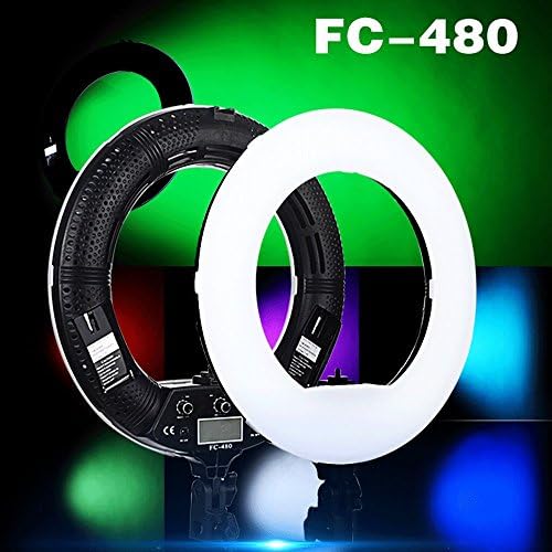 ערכת אור טבעת לד 18 אינץ ' ניתן לעמעום צבעים סטודיו לצילום וידאו דיוקן סרט סלפי יוטיוב צילום