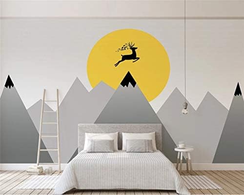 משולש מינימלי נורדי משולש גיאומטריה גיאומטריה הרים - סטריאו קריקטורה קיר קיר קיר אלפיני, חדר ילדים חדר