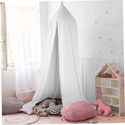 מיטת חופה לתינוק חופה שיפון תלויה ברשת יתושים עגולה למיטת תינוקות, אוהל חופה לילדים, חופה באוהל המיטה, אוהלי משחק