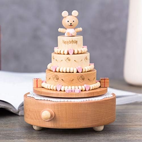 N/A ריהוט רוקד רוקד עוגת יום הולדת עוגת מוסיקה מעץ קופסא שעון כונן לילדים מלאכת מלאכה מתנות יצירתיות