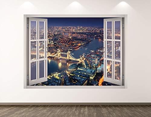 ווסט הר ווסט לונדון קיר מדבקות אמנות תפאורה 3D חלון גשר סיטי מדבקת קיר חדר ילדים מתנה בהתאמה אישית BL157