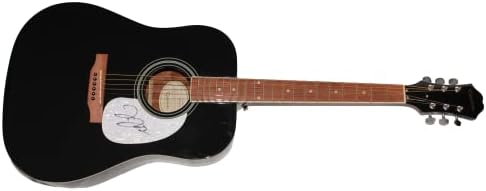 ג 'סי ג' יימס דקר חתמה על חתימה בגודל מלא גיבסון אפיפון גיטרה אקוסטית עם ג 'יימס ספנס אימות ג' יי. אס. איי.