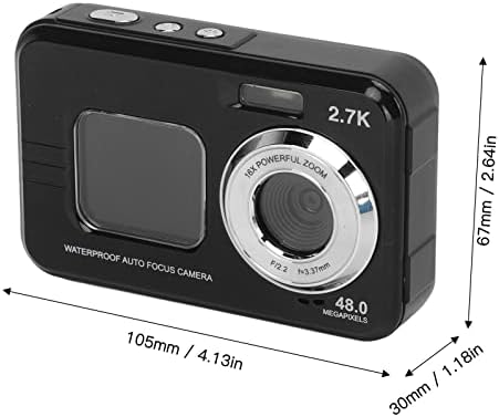 מצלמה מתחת למים 3.5 מ ', מקליט וידאו מלא של HD 2.7K 48MP עם מסך IPS 1.7 אינץ