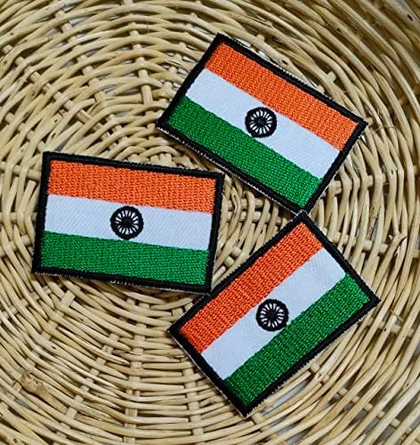 סט דגל הודו של מיני קאנטרי. טלאים הודו דגל לאומי דגל טקטי ברזל רקום על טלאי אפליקציה לתיקון ותלבוש