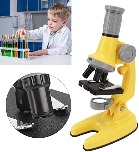 מיקרוסקופ בהגדרה גבוהה לילדים, זוויות מתכווננות, שני מקורות אור, 3 הגדלות, מיקרוסקופ מדעי לילדים