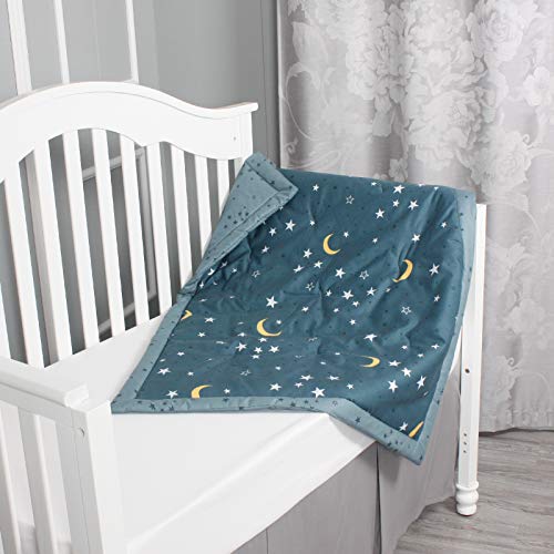 Belsden Ultra Soft Moon Star שמיכה לתינוקות, שמיכת עריסה קלה ונשימה נעימה לבנות בנות, 34 x 44 מצעי פעוטות