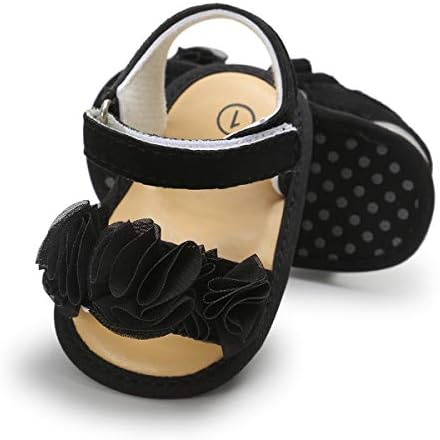 סנדלי תינוקות לתינוקות של Sofmuo עם פרח רך יחיד יילוד נעלי עריסה נעליים ראשונות נעלי שמלת נסיכה ווקר ראשונות