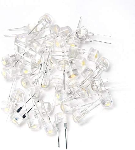 צ ' אנזון 50 יחידות 8 ממ לבן הוביל דיודה אורות בהיר תאורת הנורה מנורות אלקטרוניקה רכיבים מחוון