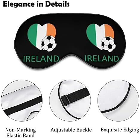 אהבה מסכת שינה בכדורגל של אירלנד מסכת עיניים ניידת עם עיניים רכה עם רצועה מתכווננת לגברים נשים