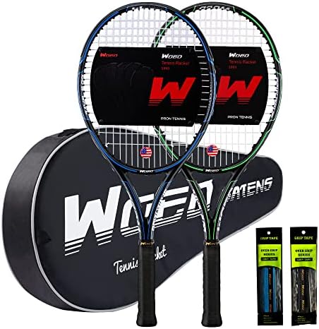 מחבט טניס טניס מבוגרים 2 שחקנים מושלם לשחקנים מתחילים ומקצועיים, מחבט טניס מהיר של 27 אינץ