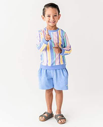 RuggedButts® תינוקות/פעוט בנים סרוגים מכנסיים קצרים של רץ עם רצועת המותניים המותקנת