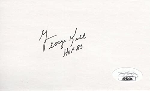 ג ' ורג 'קל חתם על כרטיס אינדקס חתום של דטרויט טייגרס הוף 83 ג ' יי. אס. איי. 30686-חתימות חיתוך של ליגת
