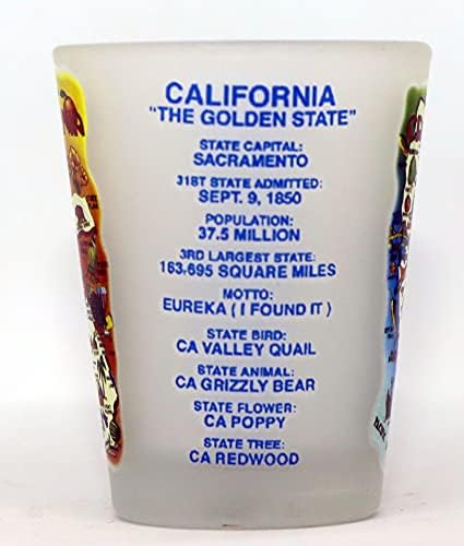 מפת קליפורניה חלבית זכוכית ירה