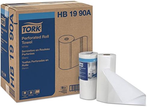 TORK HB1990A גליל מגבת מחורר אוניברסלי, 2 רובע, 11 אינץ 'WX9 אינץ' L, לבן, 84 SHT/Roll, 30RL/CTN
