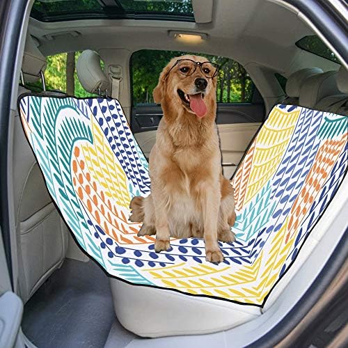 כיסוי מושב כלב מותאם אישית עיצוב קומפקטי סגנון חמוד רטרו הדפסת רכב מושב מכסה לכלבים עמיד למים החלקה