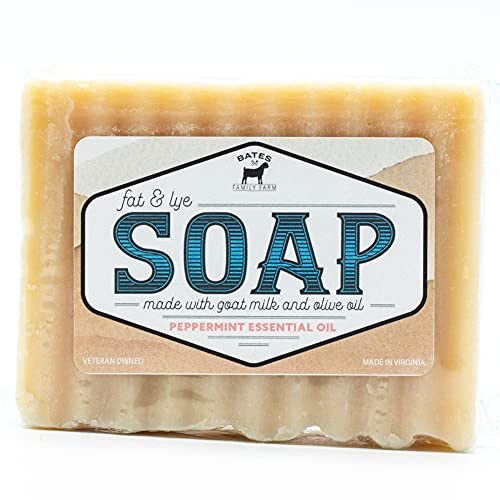 בייטס משפחת חוות עיזים חלב בר סבון-מיושן בעבודת יד שומן ובורית סבון עבור פנים וגוף, תוצרת ארצות הברית