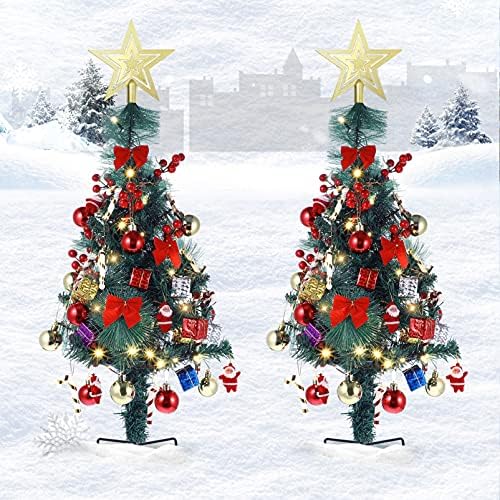 עיצוב חופשה של Abofan עיצוב חג 2 יחידים מלאכותיים עץ חג המולד חיצוני עצי חג המולד עצי מיתר קליל קישוט קישוטי