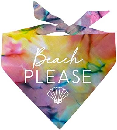חוף בבקשה קיץ סקראנץ ' עניבה צבע משולש כלב בנדנה