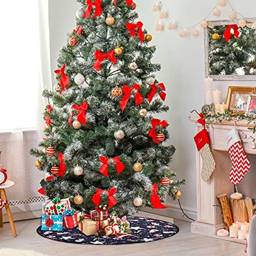 צעצועים וממתקים של חג המולד של Visesunny עץ חג המולד מחצלת עץ עץ מחצלת מגן רצפה מגן עץ סופג מחצלת