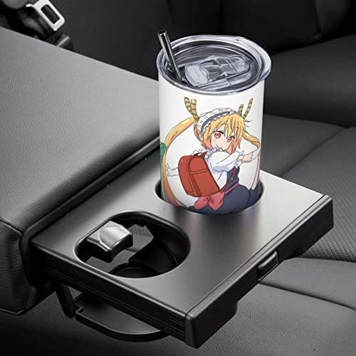 Anuyu anime מיס קובאיאשי עוזרת דרקון Tohru נירוסטה ספל קפה מבודד עם מכסים וקשיות ספלי אבק קיר