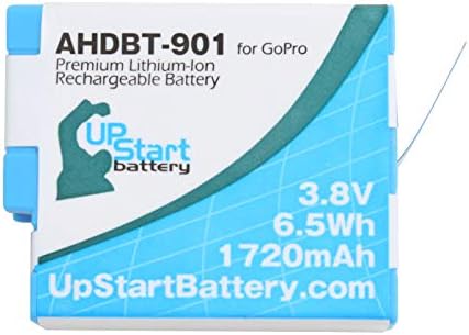 AHDBT -901 החלפת סוללה למצלמה של GoPro Hero 9 - תואם לסוללה מפוענחת SPBL1B מלאה