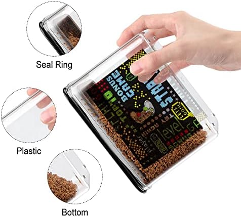 פיקסל משחק סגנון פלסטיק אחסון תיבת מזון אחסון מכולות עם מכסים אורז צנצנת אטום דלי עבור מטבח ארגון