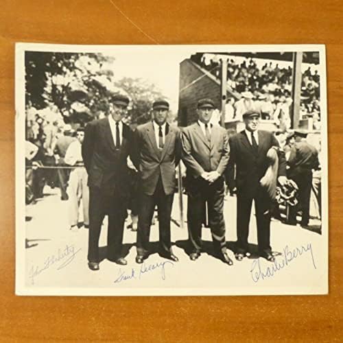 וינטג 'צ'רלי ברי פרנק סקורי ג'ון פלרטי שומרי בייסבול חתומים 8x10 - תמונות MLB עם חתימה