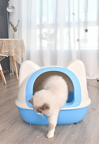 גרט חצי סגור חתולים המלטת תיבת חלל גדול נשלף להתיז הוכחה בסיר עם שובל כחול מוצרים לחיות מחמד