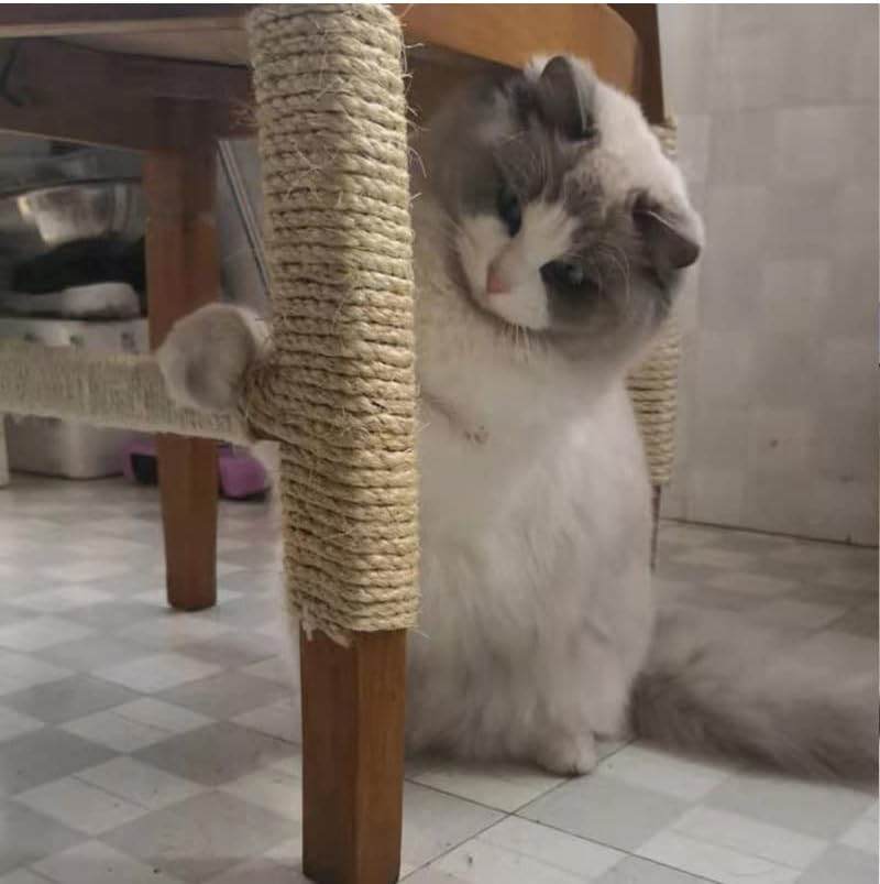 סיסל חבל חתול עץ גרוד צעצוע חתול טיפוס מסגרת החלפת חבל שולחן רגליים עבור חתול לחדד טופר חתול גרדן