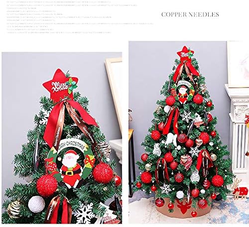 עץ חג מולד מלאכותי של 6ft 6ft, עץ חג המולד עם עמדת מתכת עם קישוטים קלים להרכיב אידיאלי עיצוב חג המולד לאידיאלי