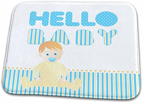 ילד בן 3 דרוז יושב ושלום הודעה לתינוק על כחול ו ... - מחצלות שטיחי אמבטיה