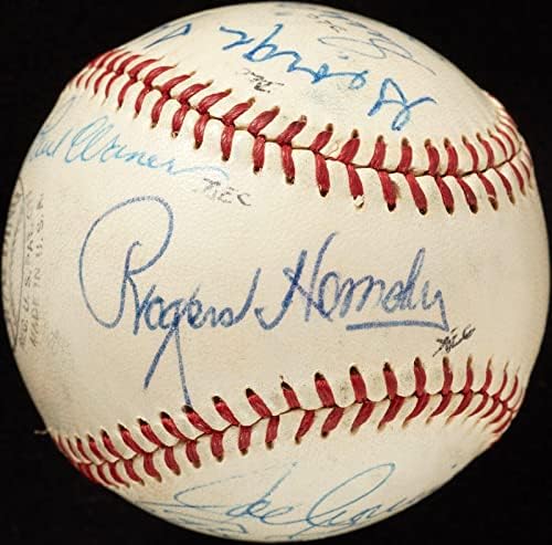 היכל התהילה המהמם של שנות החמישים המדהים בייסבול חתום רוג'רס הורנסבי פול וונר PSA - כדורי בייסבול עם