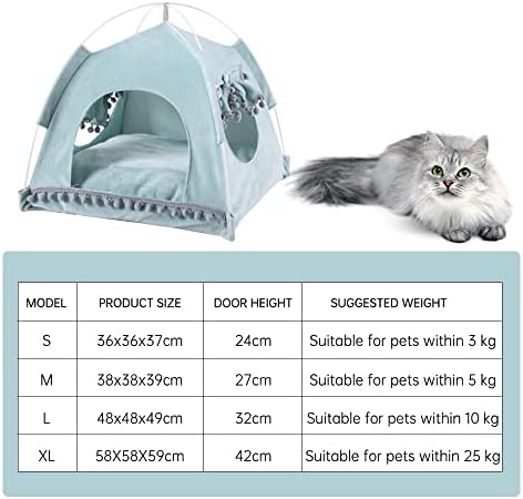 N/A PET House House Cats מיטה טפי ניידת עם כרית רכה עבה זמינה לטיול כלבים חיצוני חיצוני