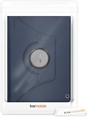 CWMobile סיבוב מארז תואם ל- Huawei Mediapad M3 Lite 10 - מכסה טבליות עור PU עם מעמד - כחול כהה