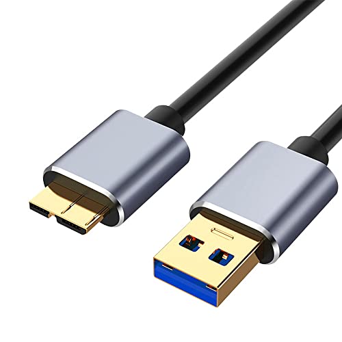 כבל הכונן הקשיח של טיאנל, 1M/3.3ft 5GBPS USB 3.0 A עד מיקרו USB B מוביל כונן קשיח חיצוני נייד התואם ל- WD, הרחבת