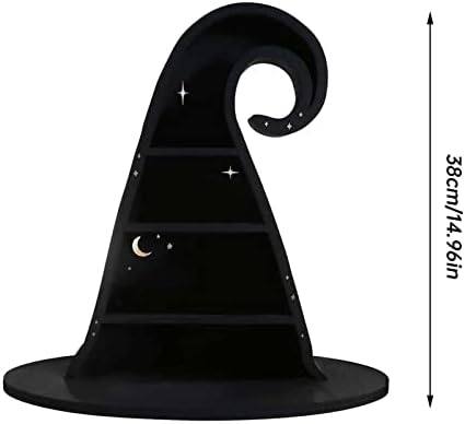 מדפי אחסון מתלה מדפי אחסון כובע מכשפה כובע תלייה קישוט תצוגה אטמוספרה קישוטי מדף קריסטל לחדר שינה